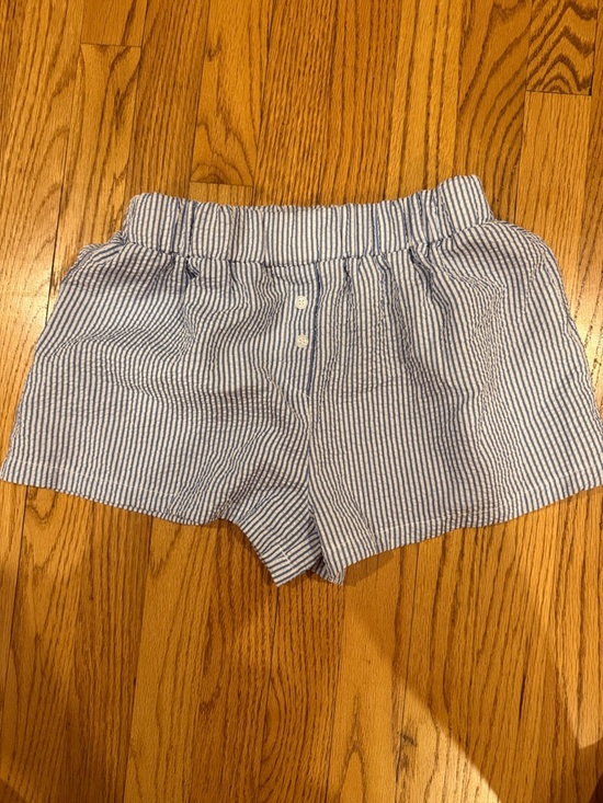 SHEIN Pants - SHEIN Blue and White Striped High Waist Women’s Shorts